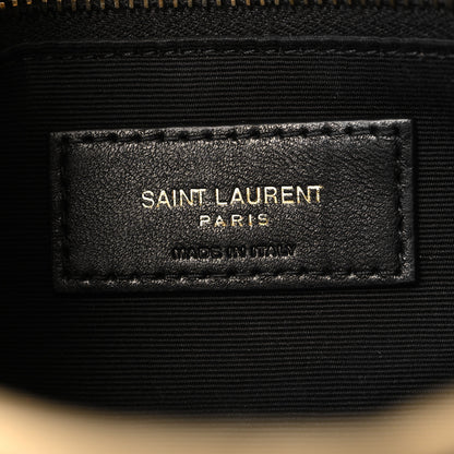 Saint Laurent Lambskin Quilted Toy Loulou Puffer Monogram Chain Satchel Jaune Pale 6 of 13