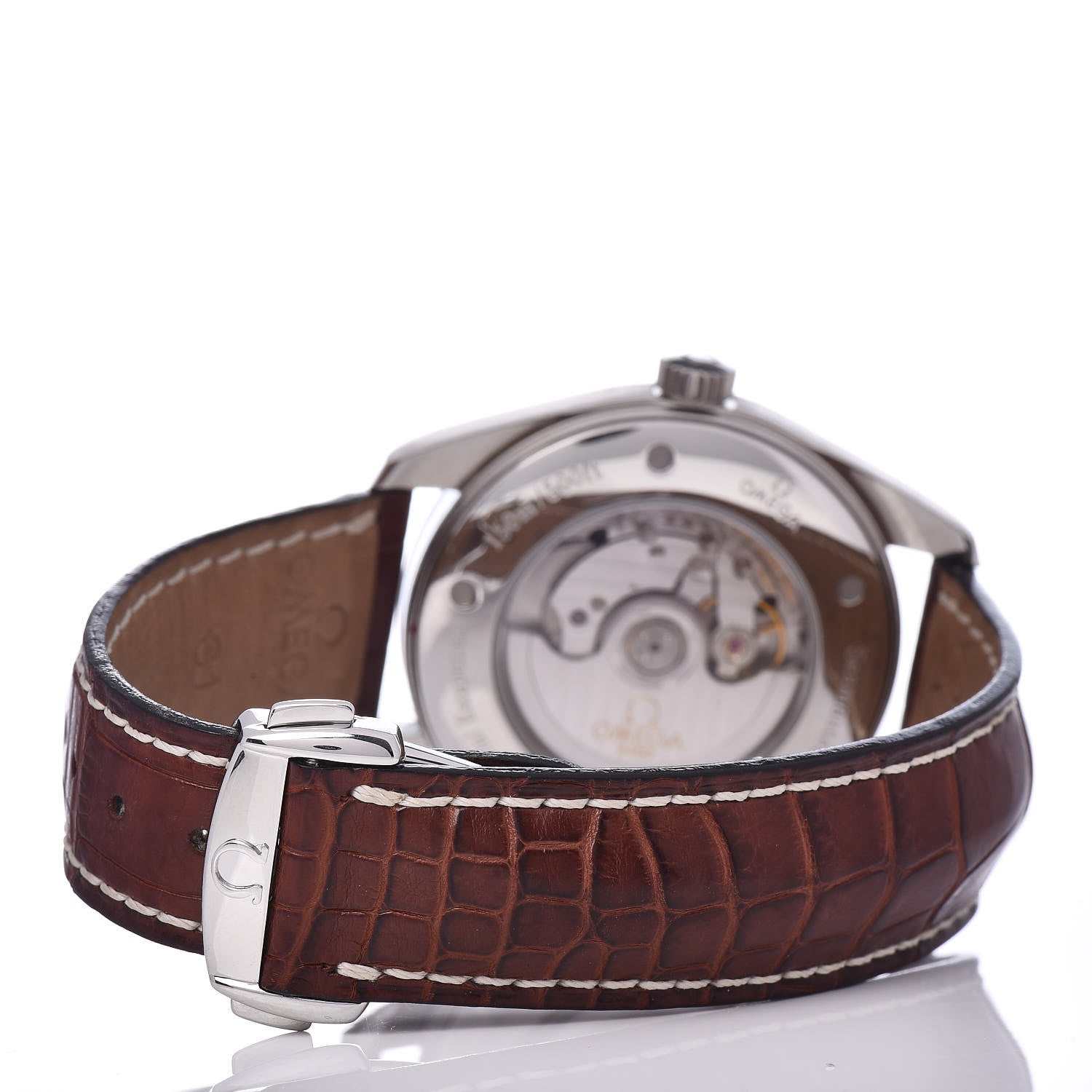 Omega Stainless Steel Alligator 42mm Railmaster Aqua Terra Co-Axial Chronometer Automatic Watch Black 2502.52.00 3 of 5