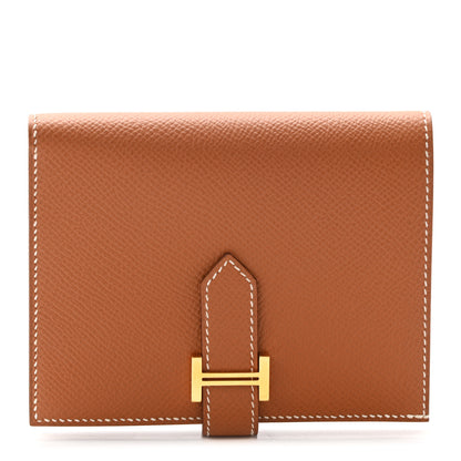 Hermes Epsom Bearn Compact Wallet Gold 1 of 9