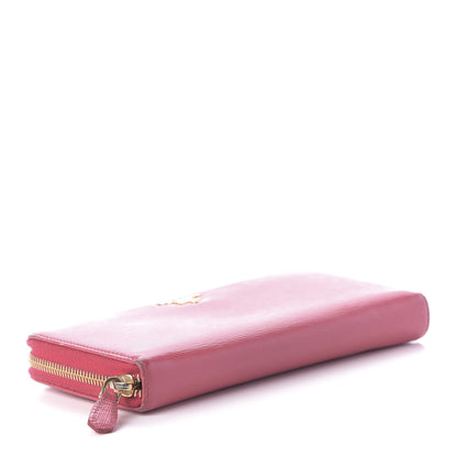 Prada Vitello Move Zip Around Wallet Peonia 4 of 14