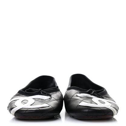 Chanel Lambskin Quilted Cambon Ballerina Flats 38 Black 2 of 8