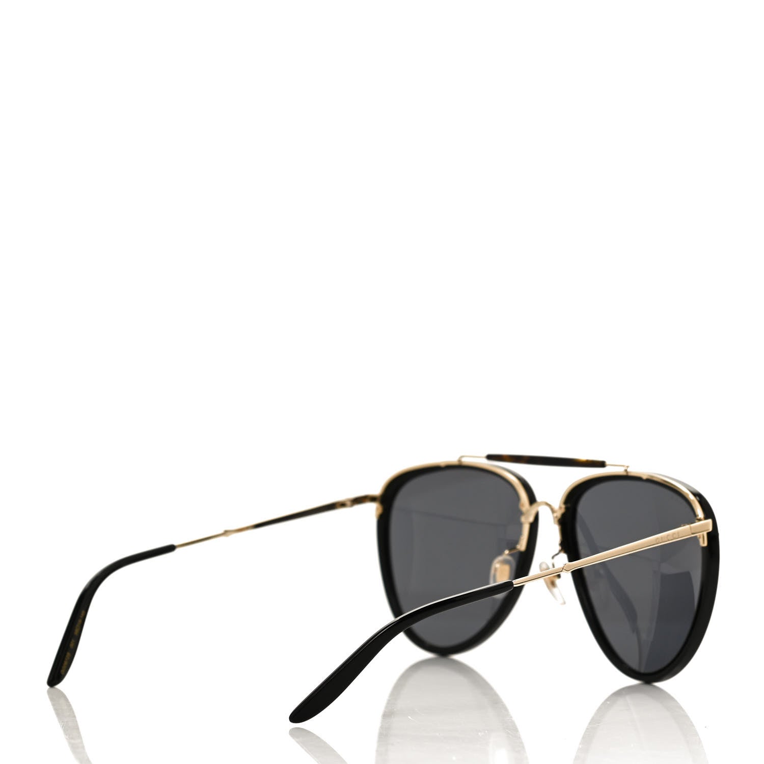 Gucci Metal Aviator Sunglasses GG0672S Black Gold 4 of 8