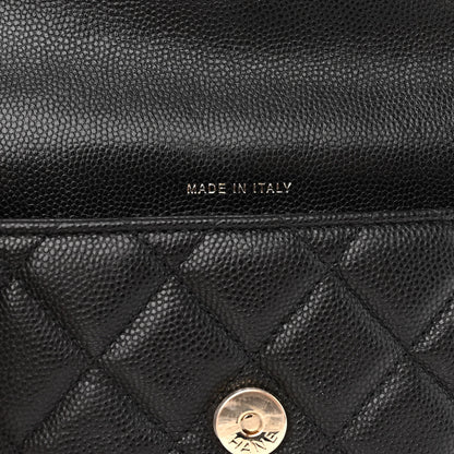 Chanel Caviar Quilted Flap Phone Holder With Chain Black 8 of 12