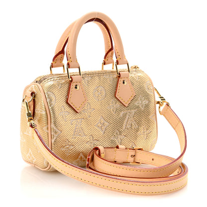 Louis Vuitton Monoglam Nano Speedy Beige 3 of 10