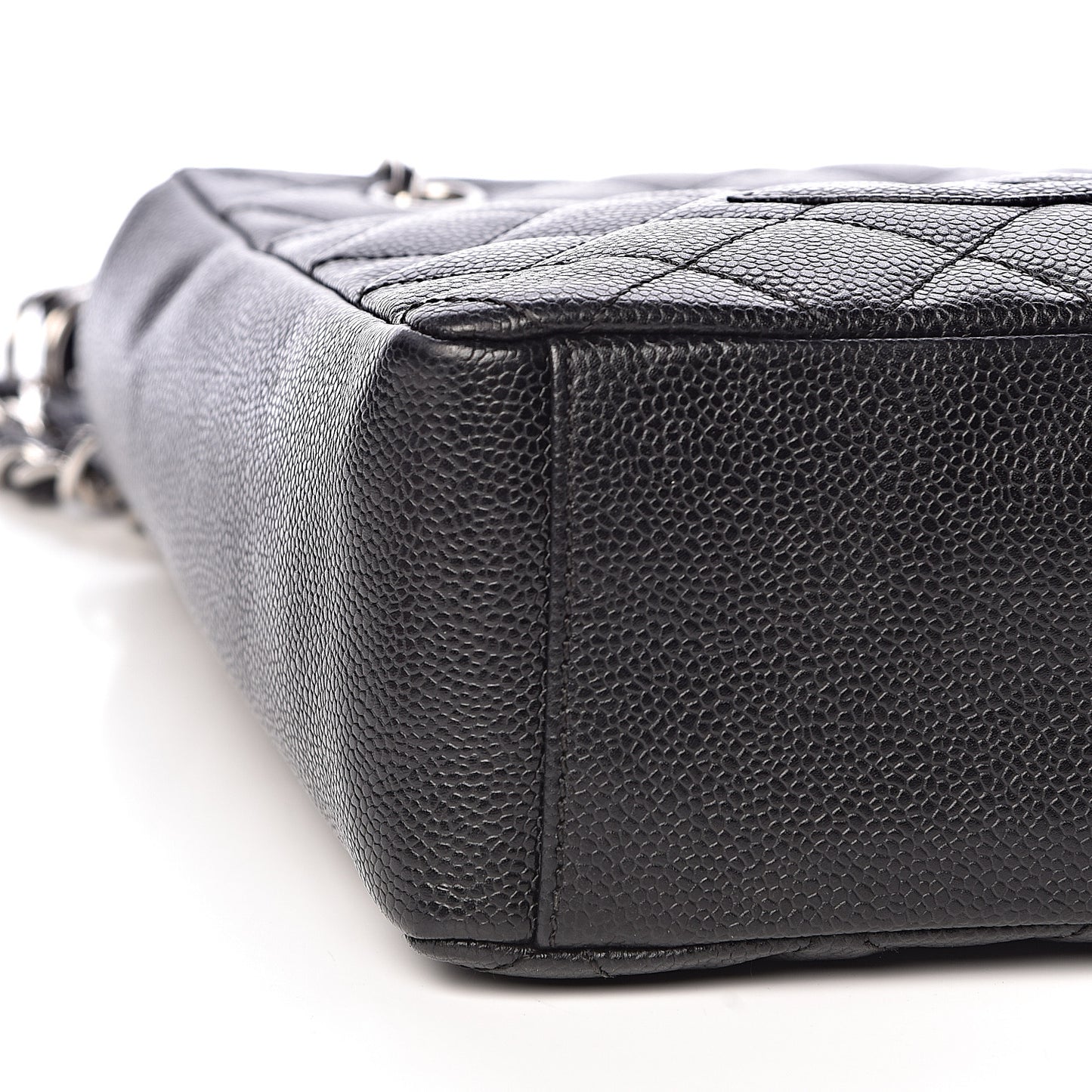 Caviar Quilted Petit Shopping Tote PST Black