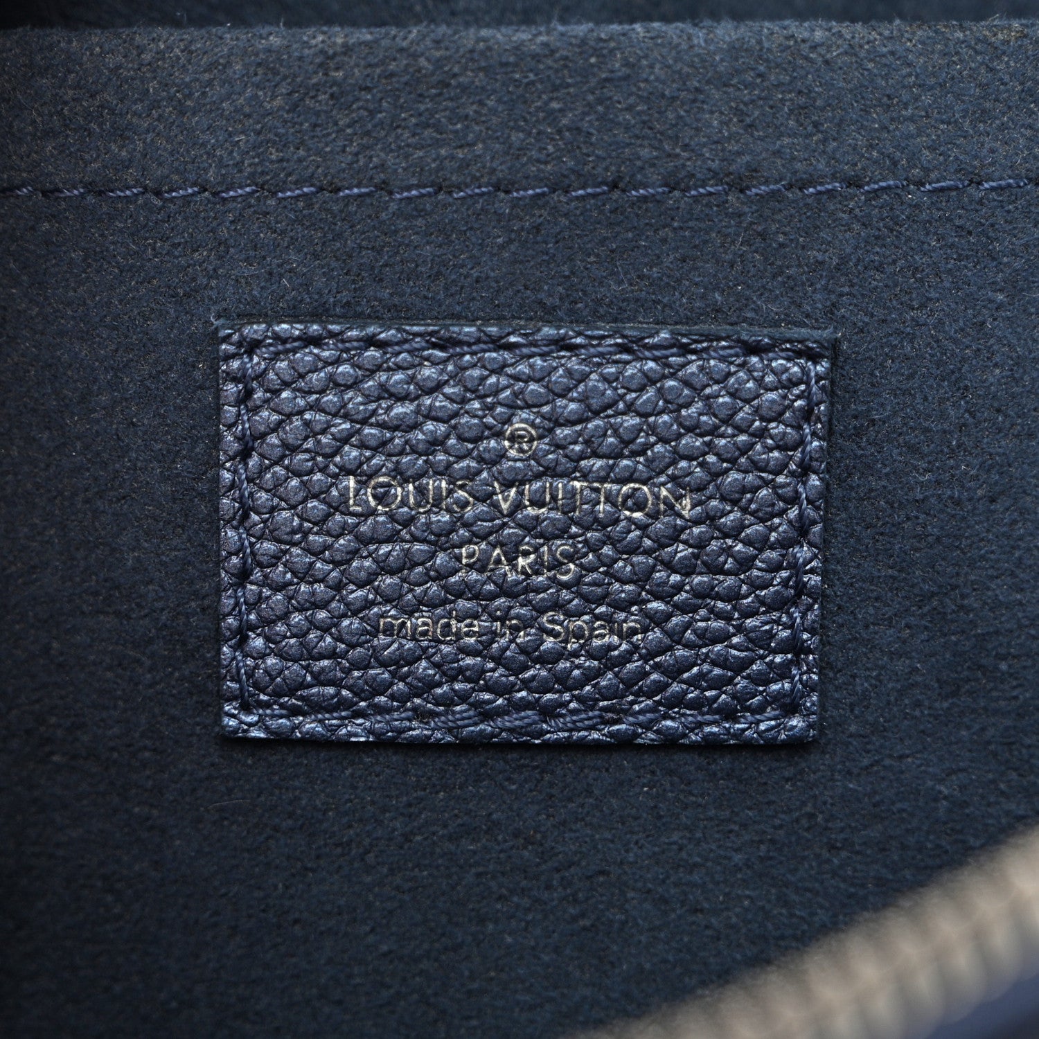 Louis Vuitton Metallic Empreinte Monogram Giant Speedy Bandouliere 20 Navy Nacre 6 of 10