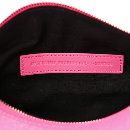 Balenciaga Agneau Arena Superbusy XS Sling Zip Shoulder Bag Hot Pink 6 of 10