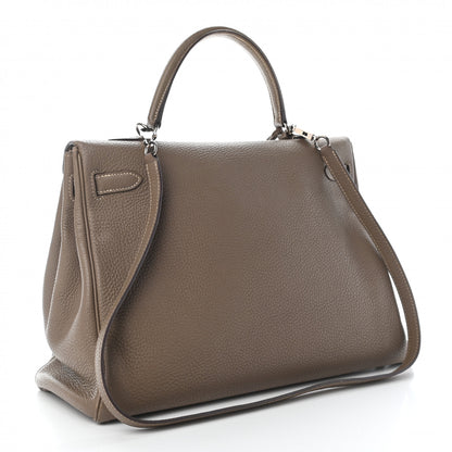Hermes Togo Kelly Retourne 35 Etoupe 3 of 10