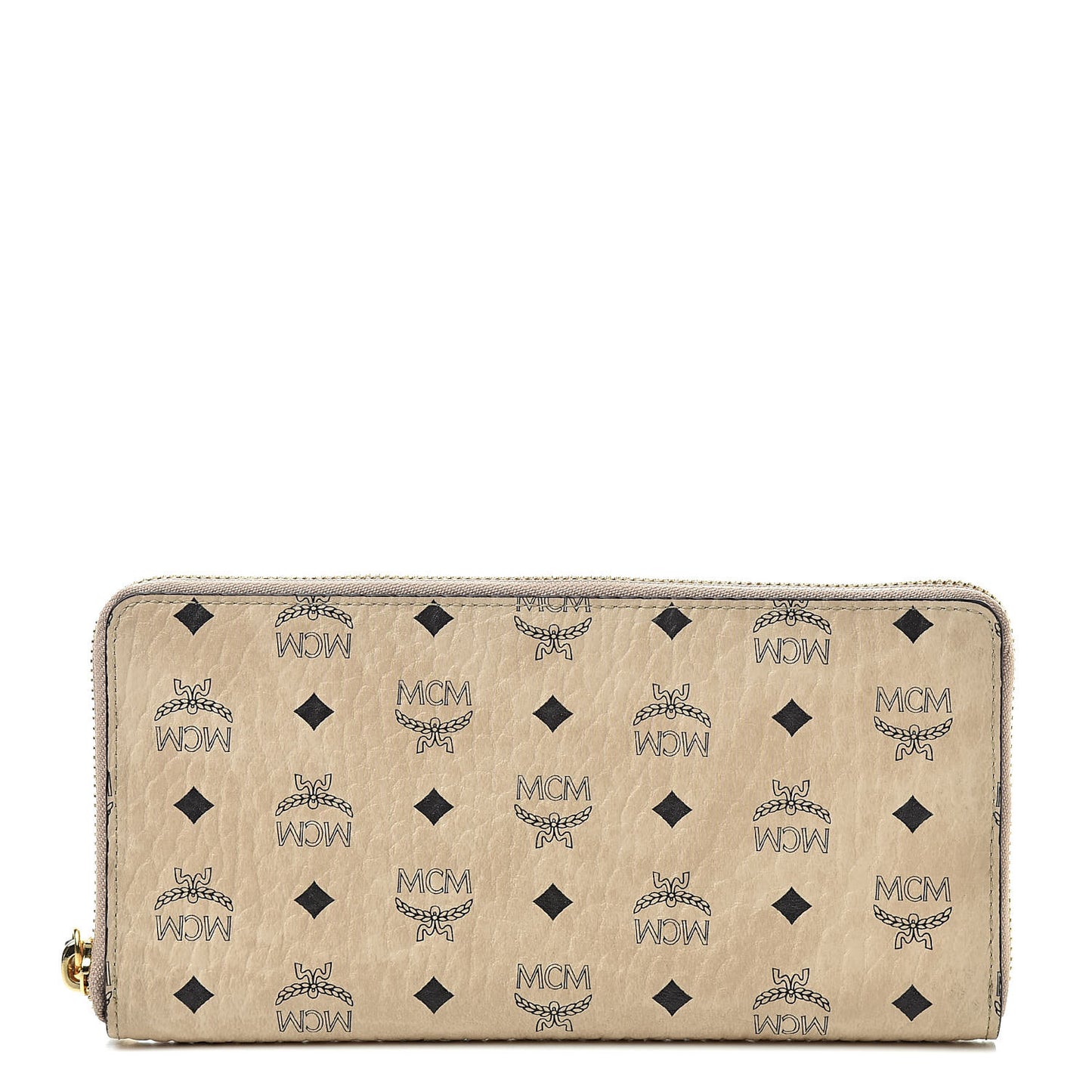 Visetos Large Zip Around Wallet Beige
