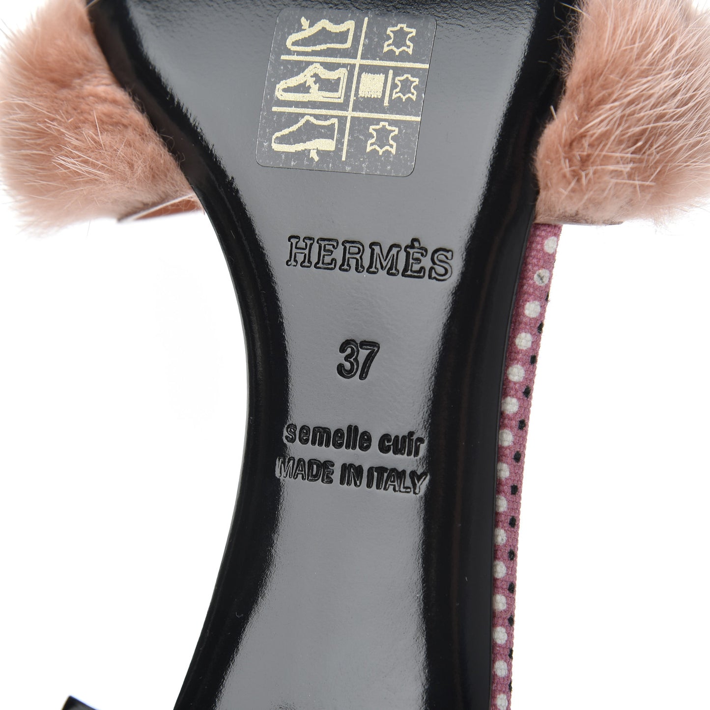 Mink Fur Oasis Sandals 37 Granit Pink