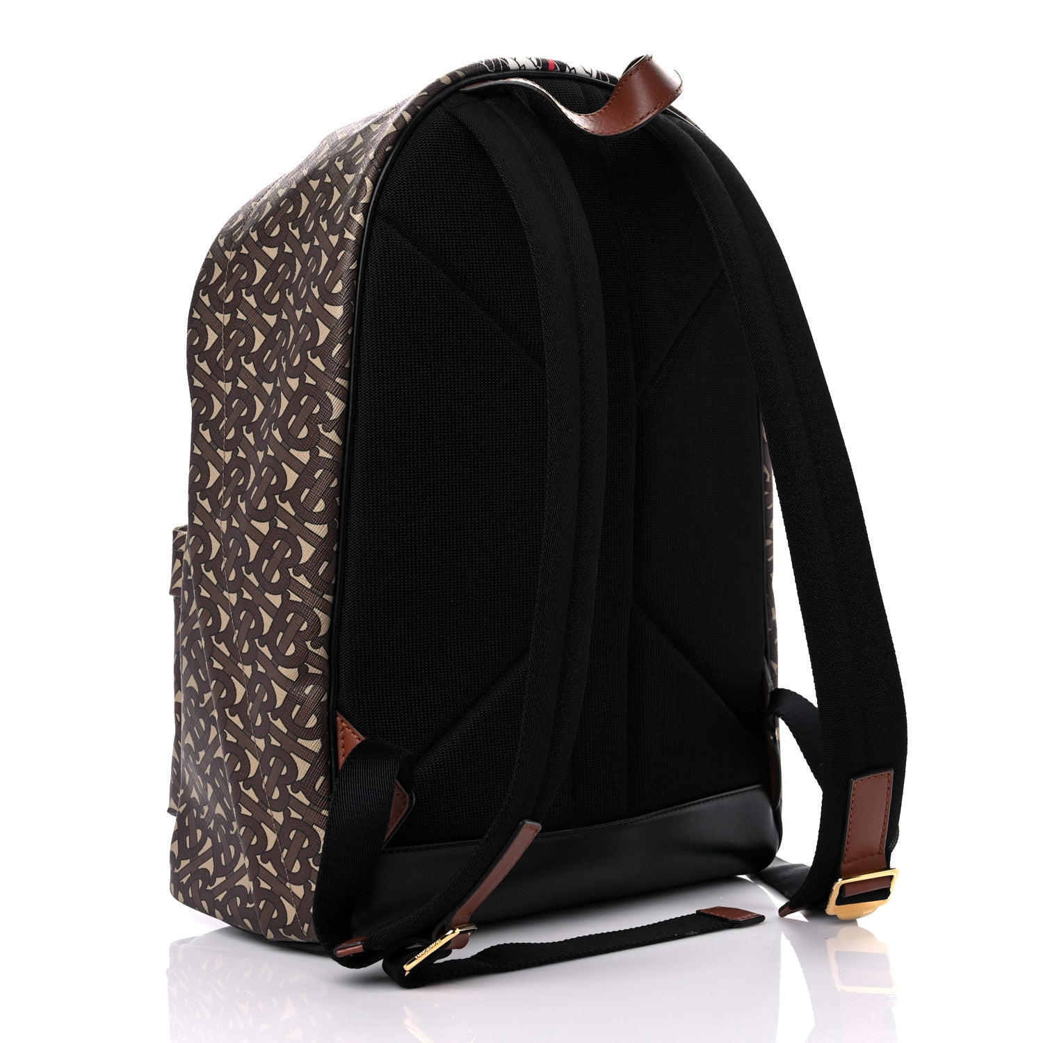Burberry E-Canvas Monogram Stripe Backpack Bridle Brown 3 of 13