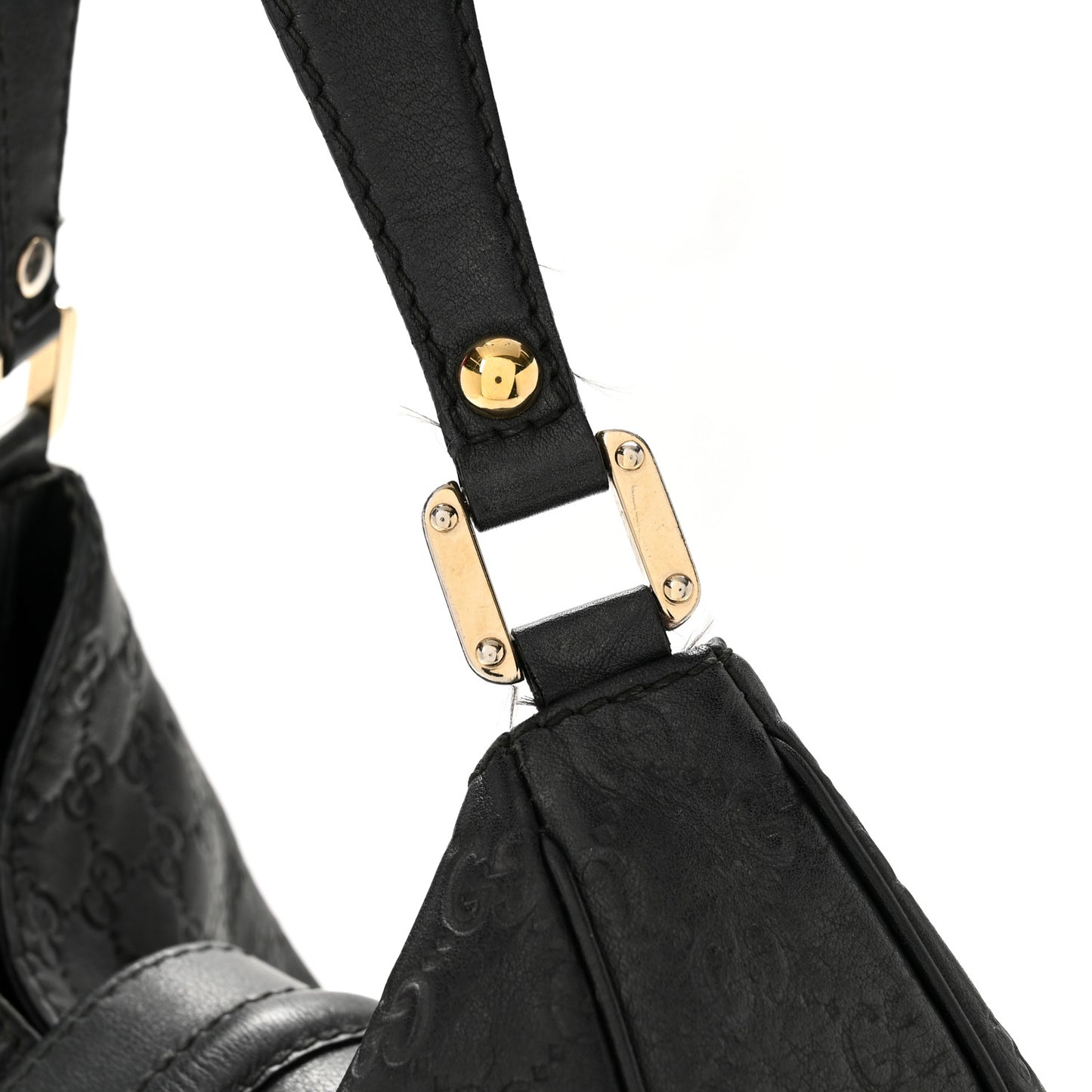 Guccissima Large New Ladies Web Hobo Black