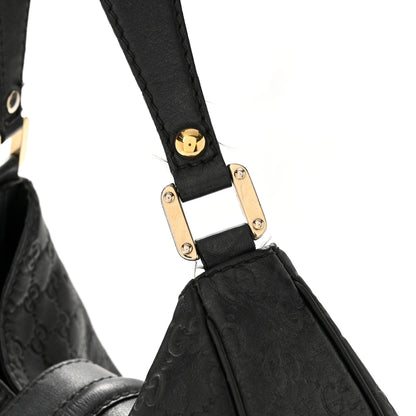 Gucci Guccissima Large New Ladies Web Hobo Black 11 of 14