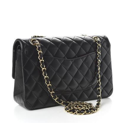 Chanel Lambskin Quilted Medium Double Flap Black 3 of 14