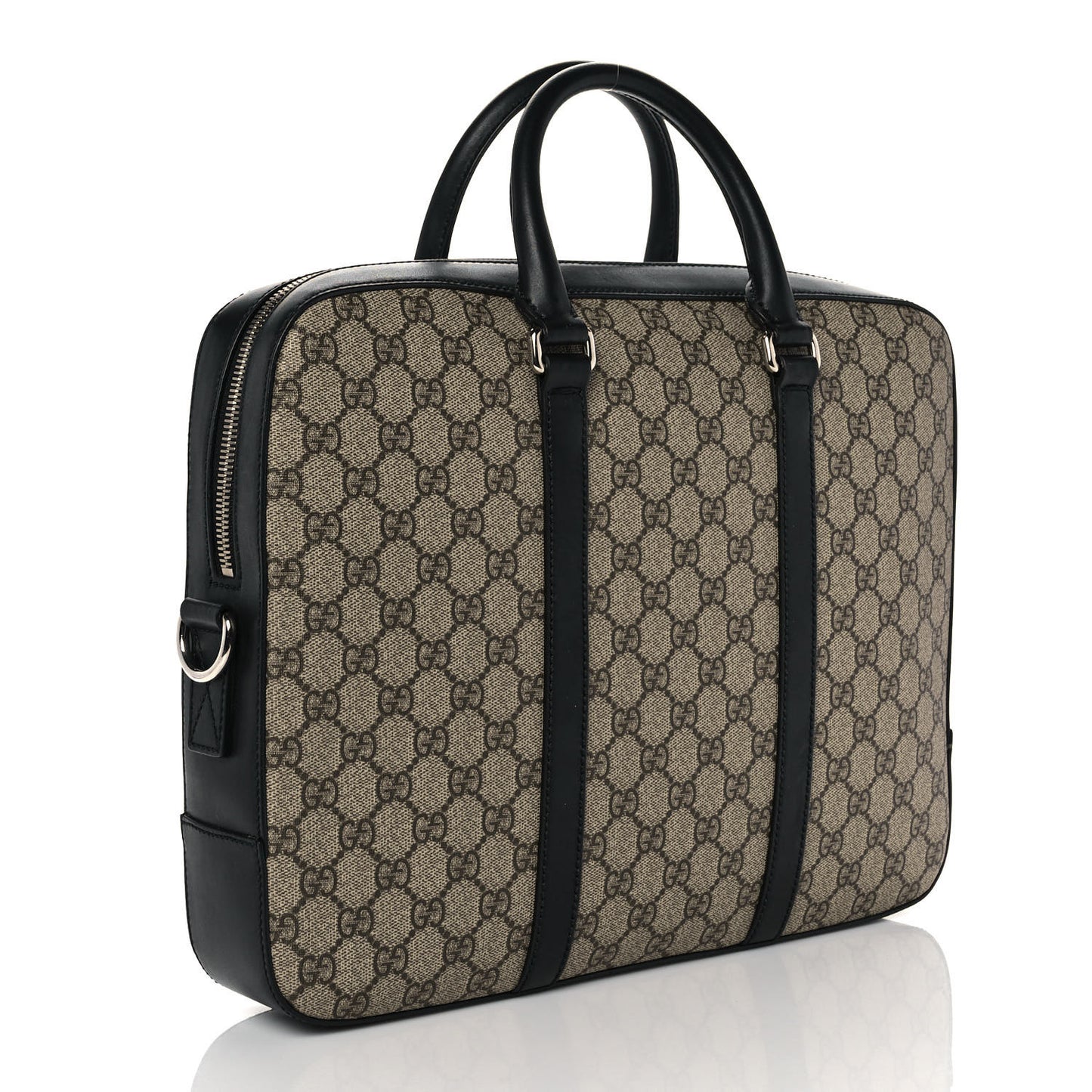 GG Supreme Monogram Eden Briefcase Black