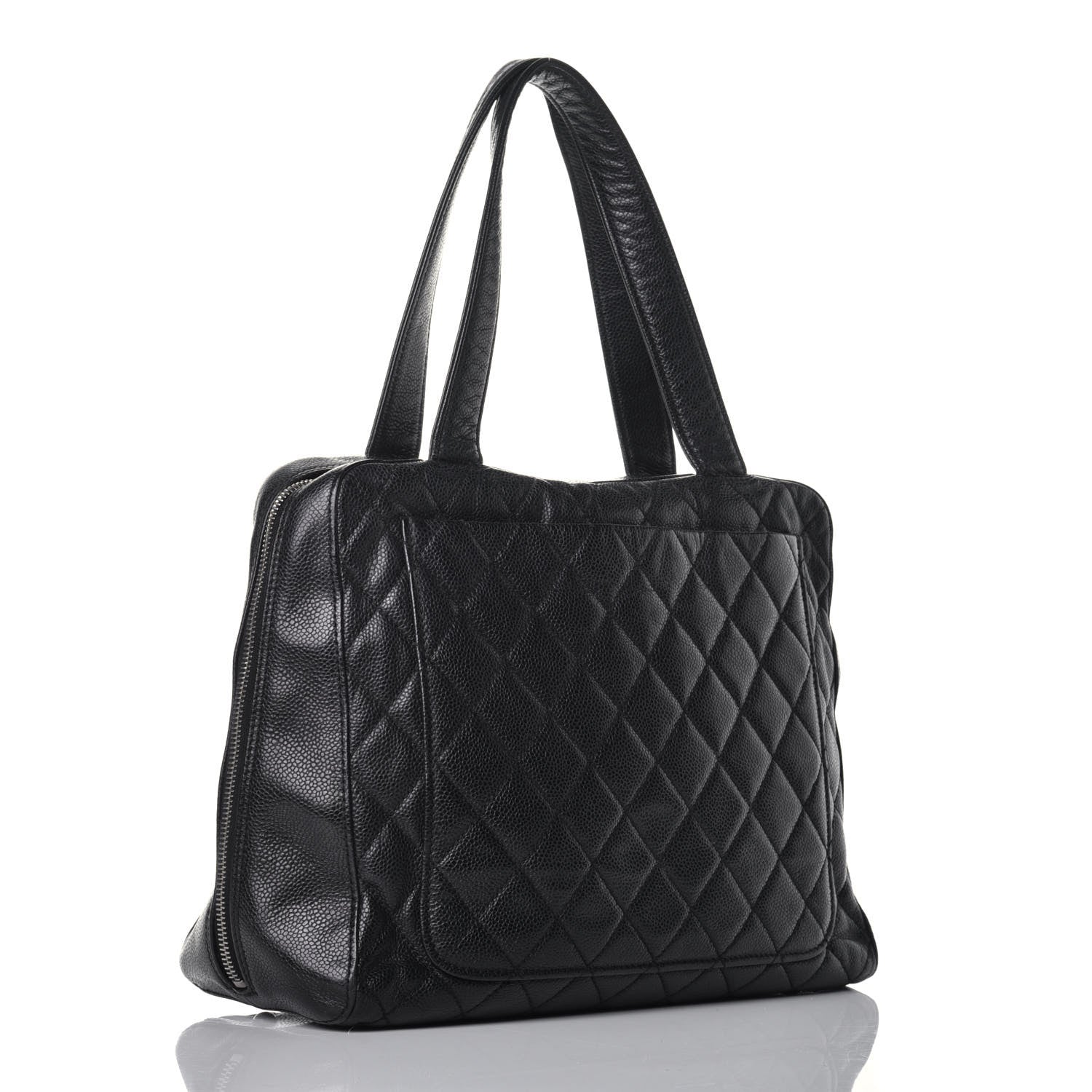 Chanel Caviar Quilted Bowler Black 3 of 8