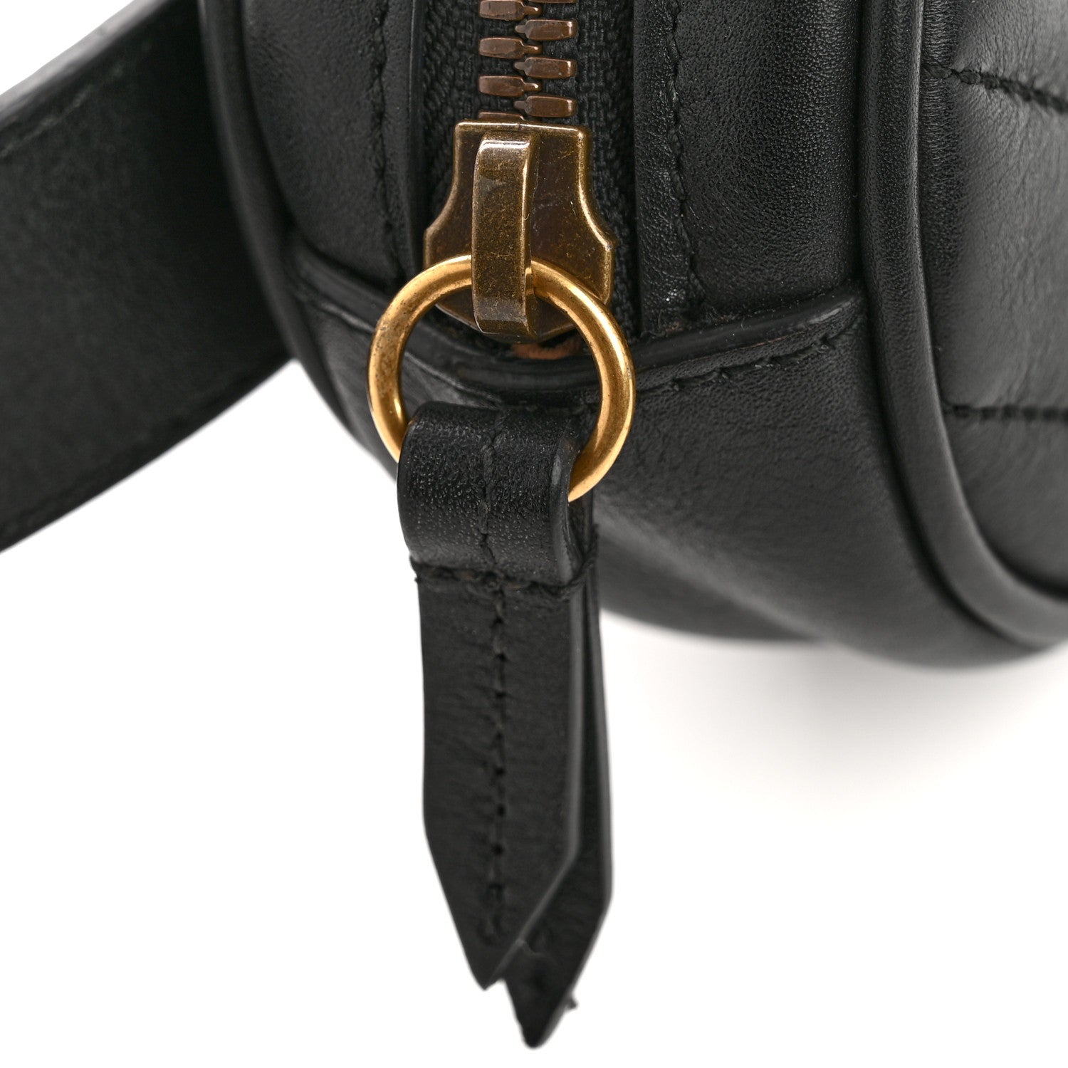 Gucci Calfskin Matelasse GG Marmont Belt Bag 105 42 Black 11 of 15