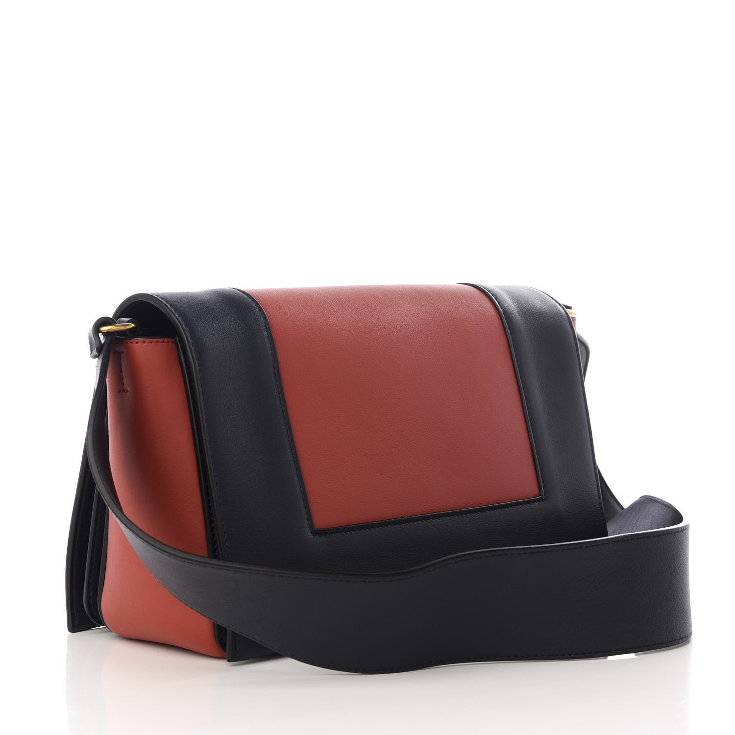 Celine Shiny Smooth Calfskin Medium Frame Shoulder Bag Dark Navy Claycourt 2 of 8