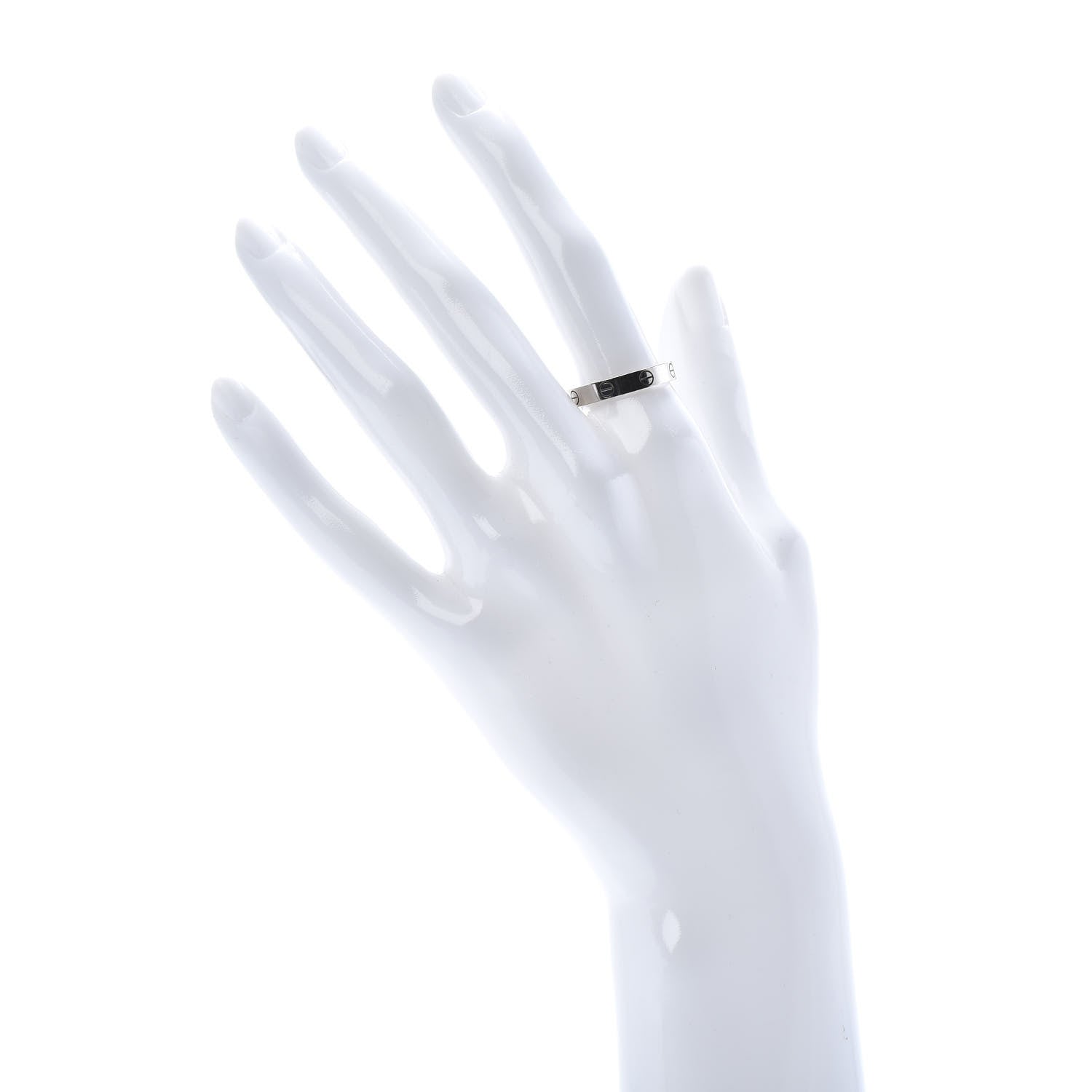Cartier 18K White Gold 3.5mm LOVE Wedding Band Ring 57 8 2 of 4