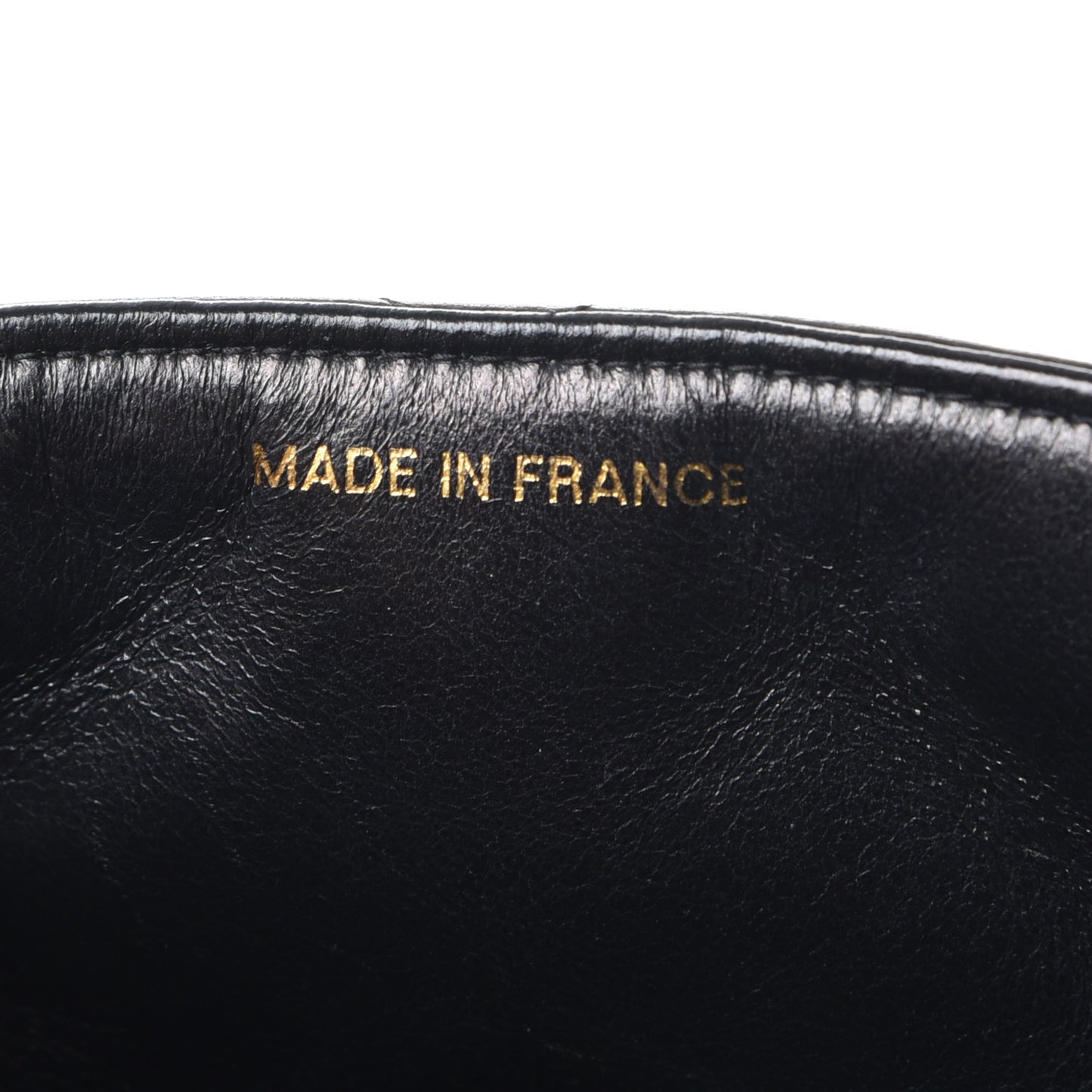 Lambskin Quilted Shoulder Flap Black