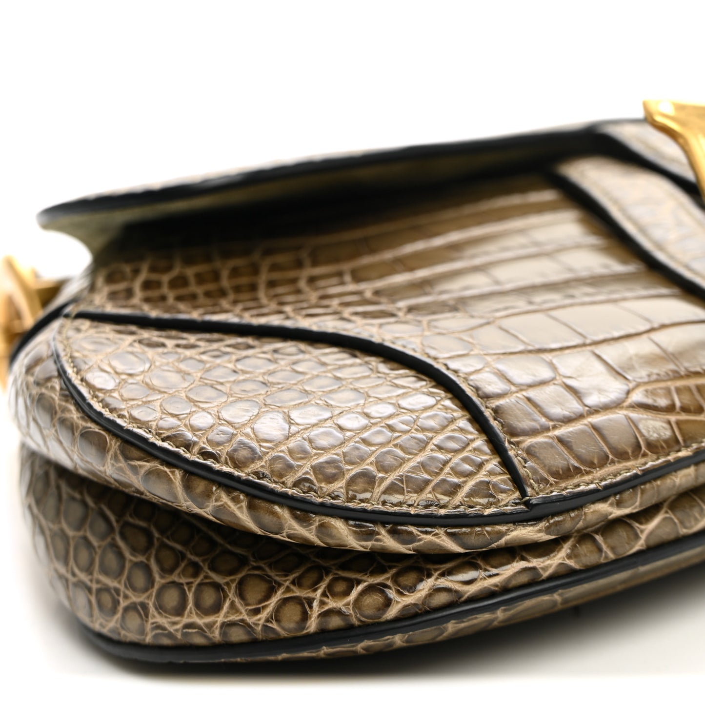 Alligator Saddle Bag Green