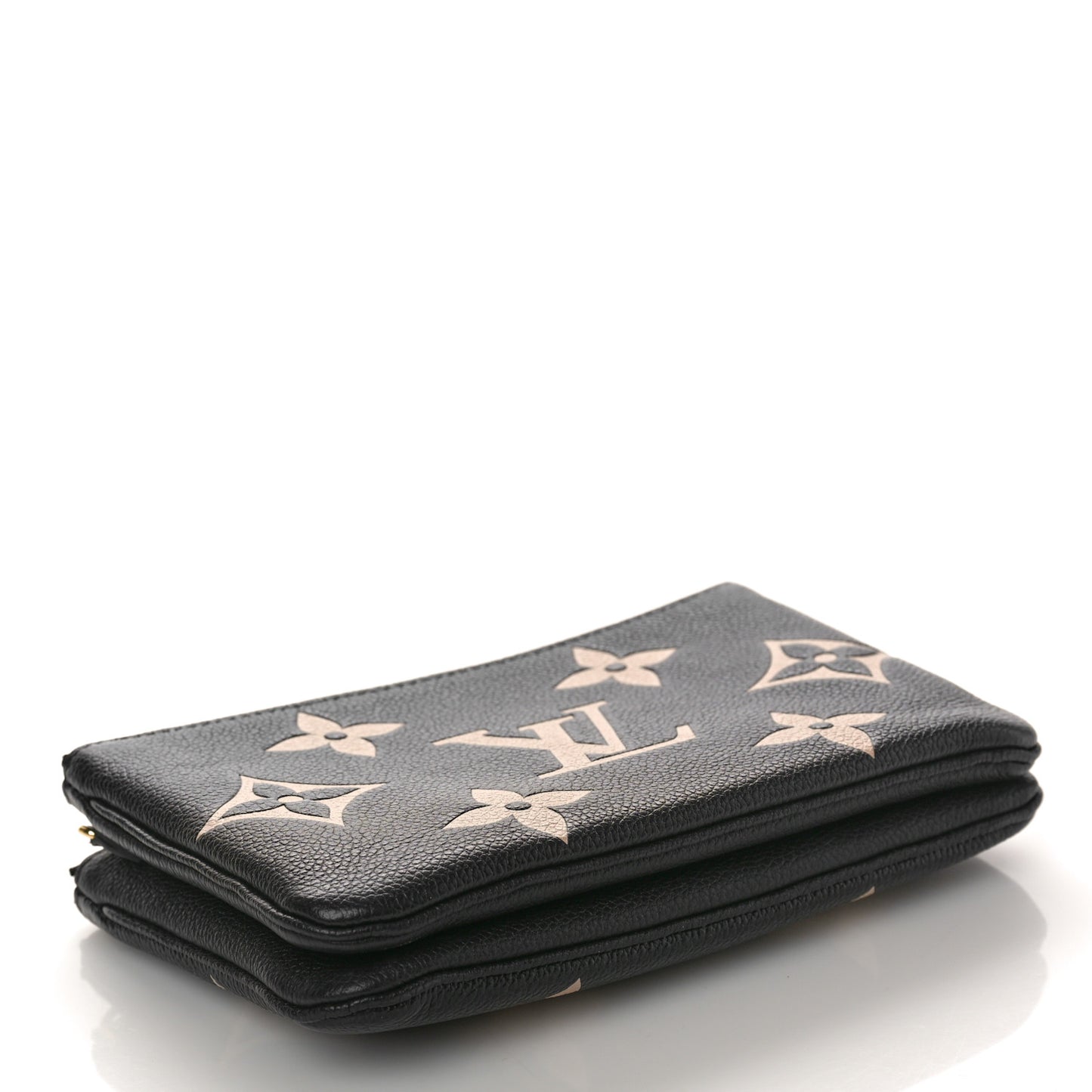 Empreinte Monogram Giant Double Zip Pochette Black Cream