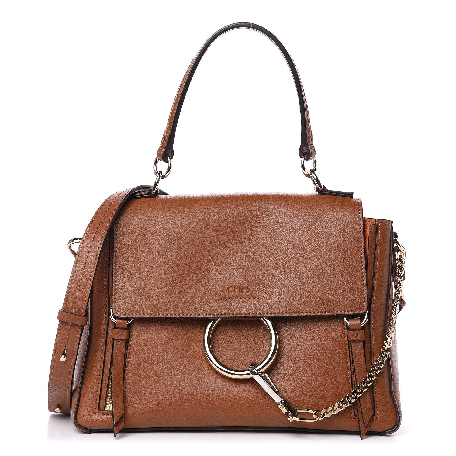 Chloe Calfskin Small Faye Day Shoulder Bag Tan 1 of 9