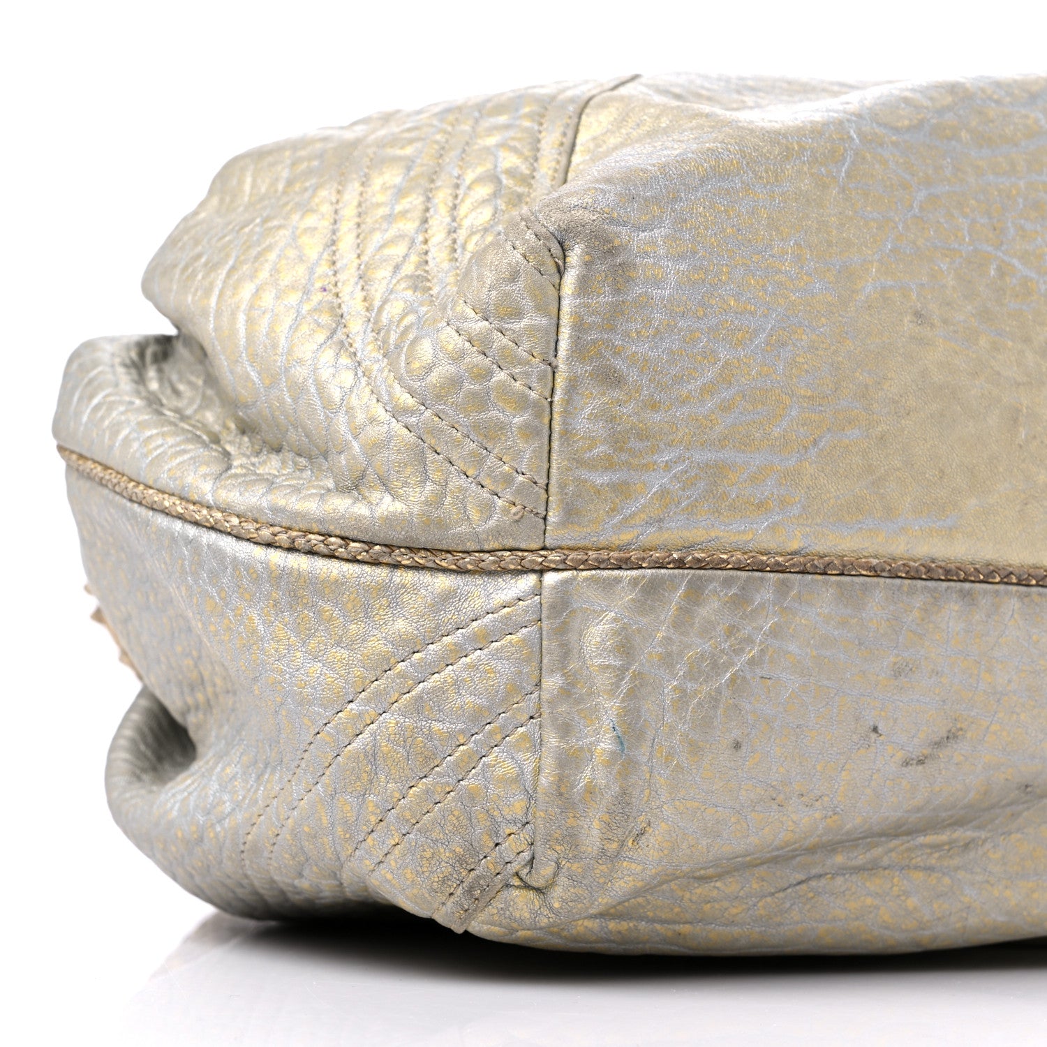 Fendi Nappa Nuvolata Bimetal Spy Oro Argento 9 of 16