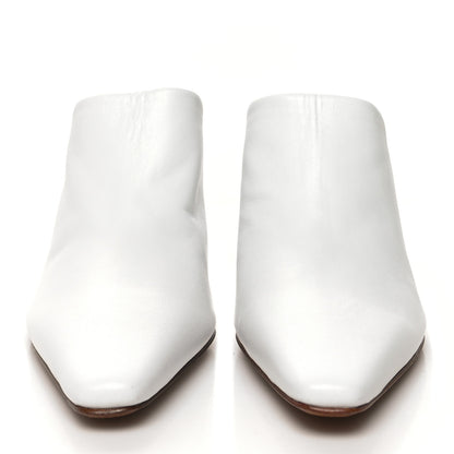 Bottega Veneta Lambskin Mules 38.5 Optic White 2 of 8