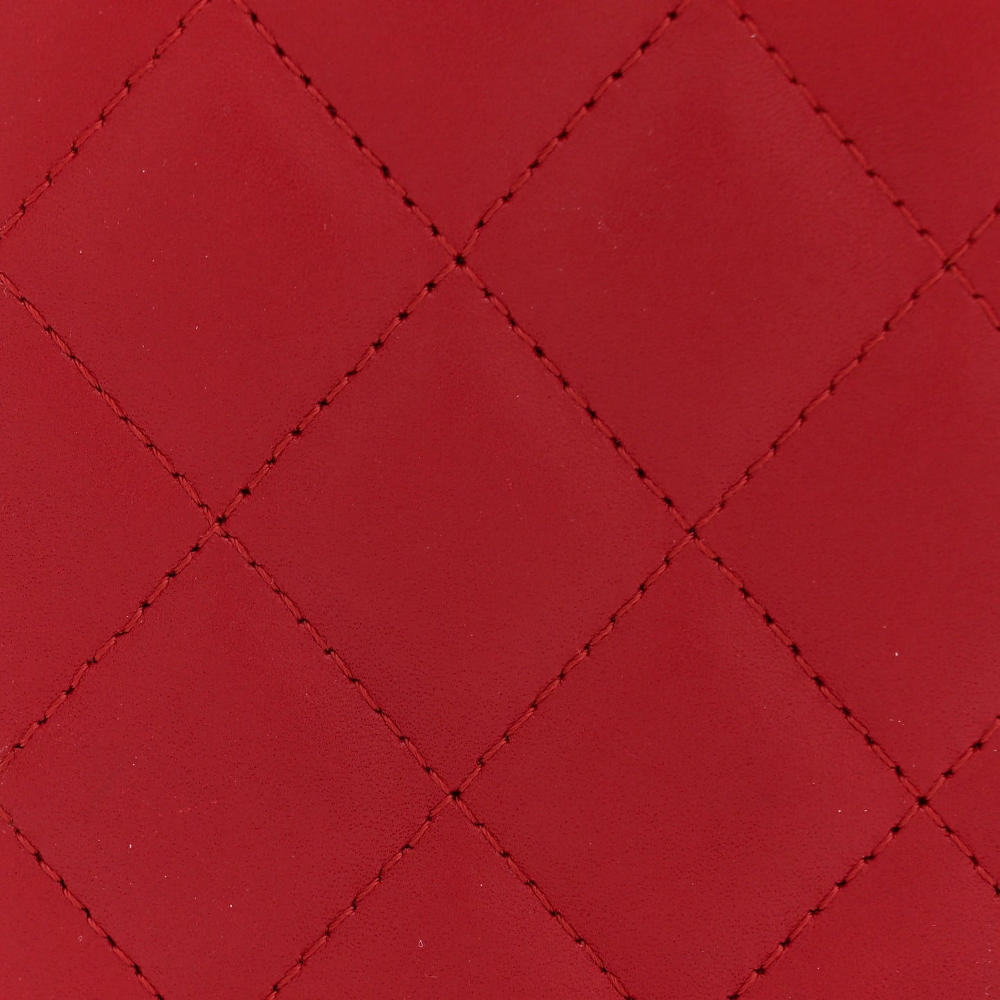 Calfskin Quilted Cambon Yen Wallet Red