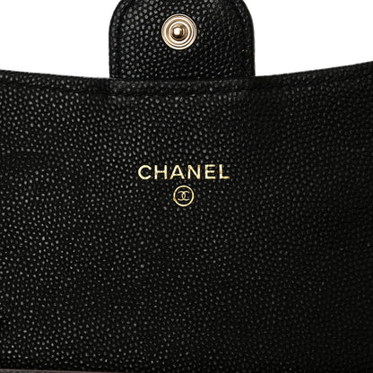Chanel Caviar Quilted Medium Gusset Flap Wallet Black 6 of 11