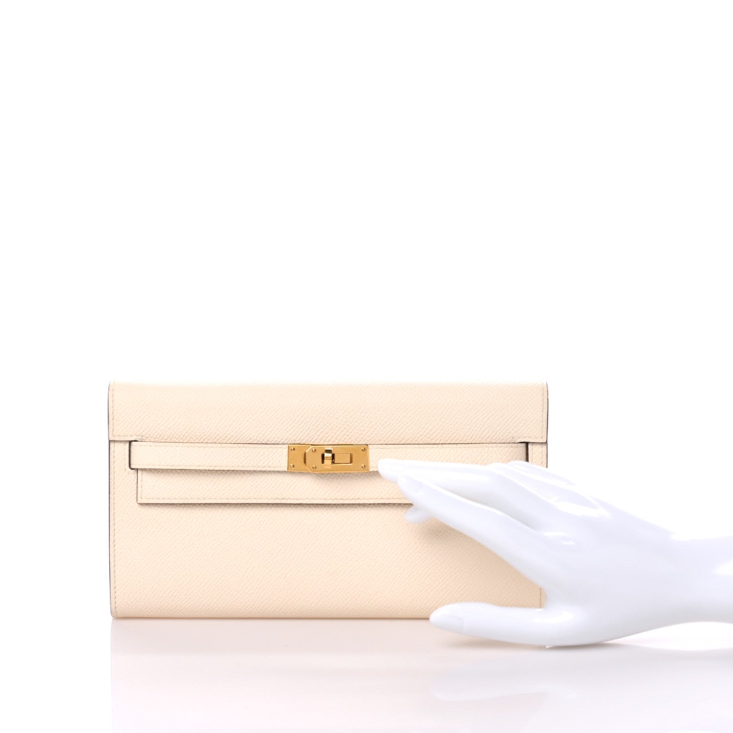 Hermes Epsom Verso Kelly Wallet To Go Nata Jaune Poussin 3 of 12