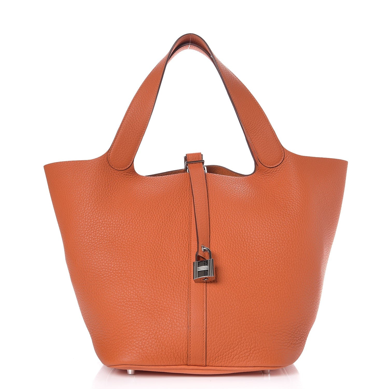 Hermes Taurillon Clemence Picotin Lock 26 GM Orange 1 of 8