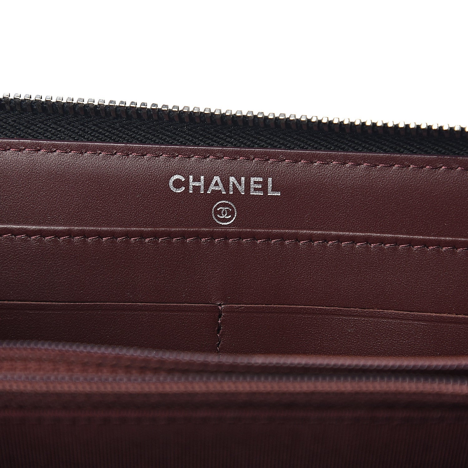 Chanel Caviar Quilted Large Gusset Zip Around Wallet Black 5 of 7