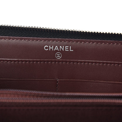Chanel Caviar Quilted Large Gusset Zip Around Wallet Black 5 of 7