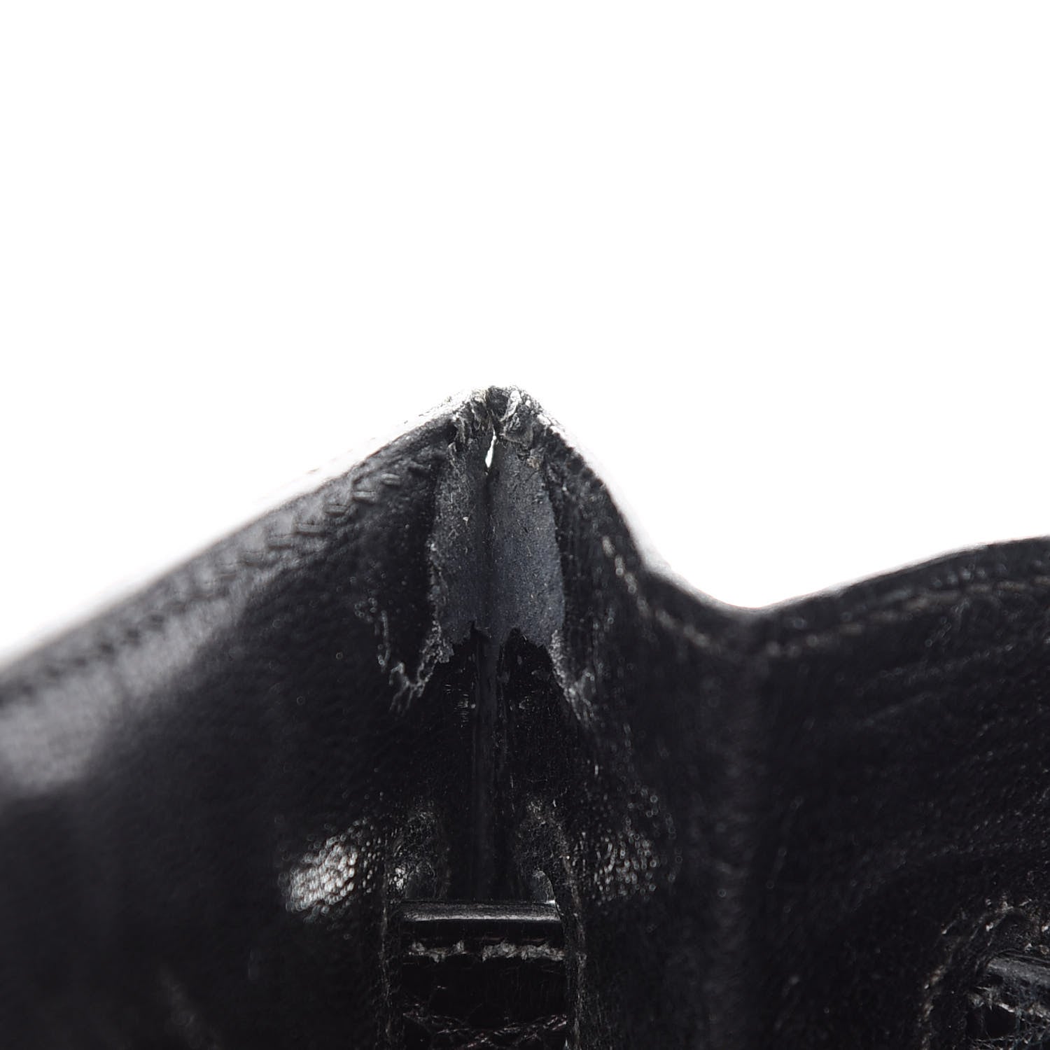 Hermes Shiny Porosus Crocodile Kelly Sellier 32 Black 11 of 12