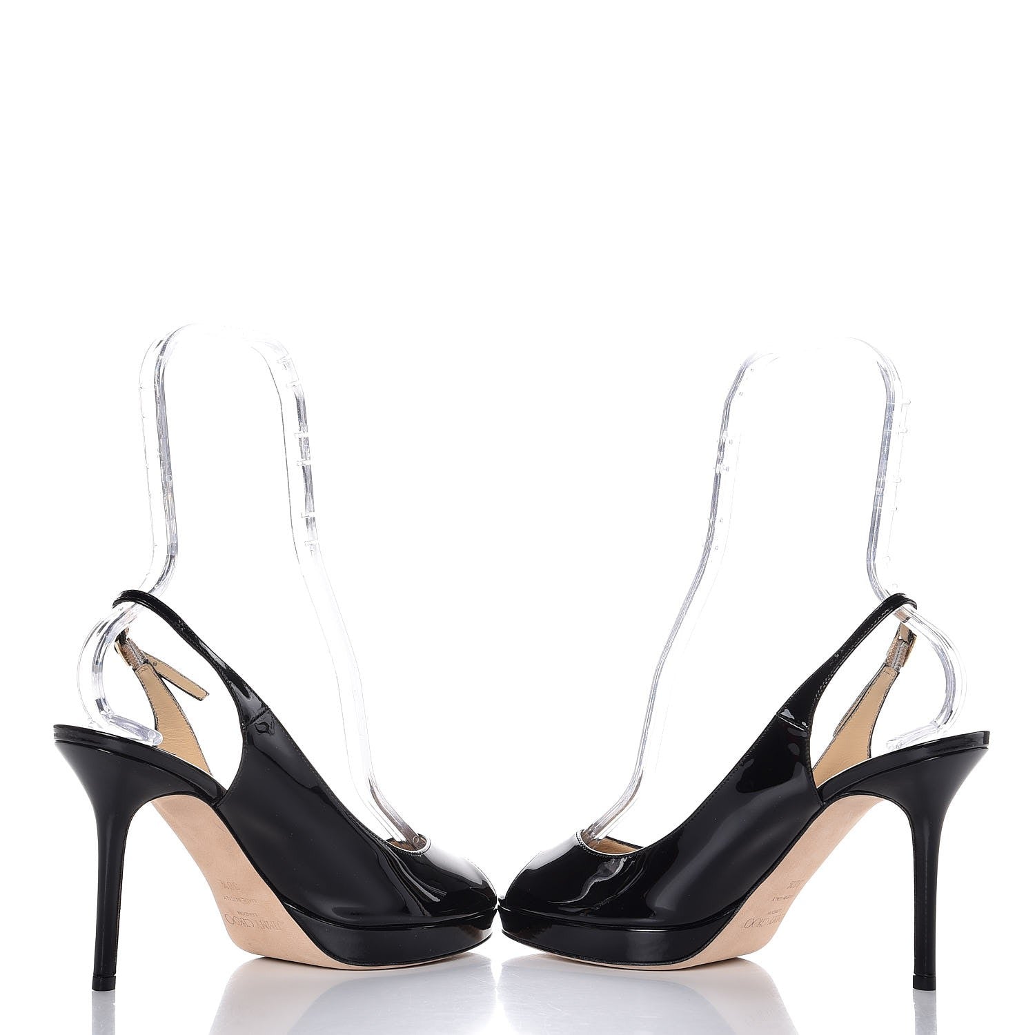 Jimmy Choo Patent Nova Slingback Pumps 38.5 Black 6 of 9