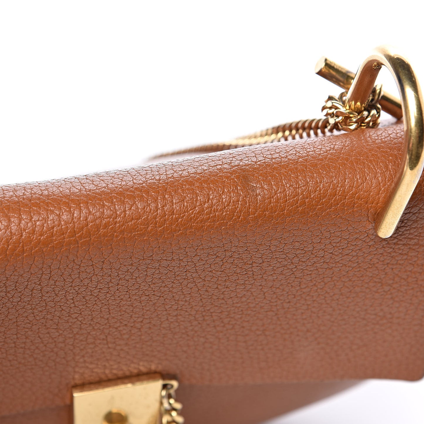 Grained Lambskin Drew Shoulder Bag Caramel