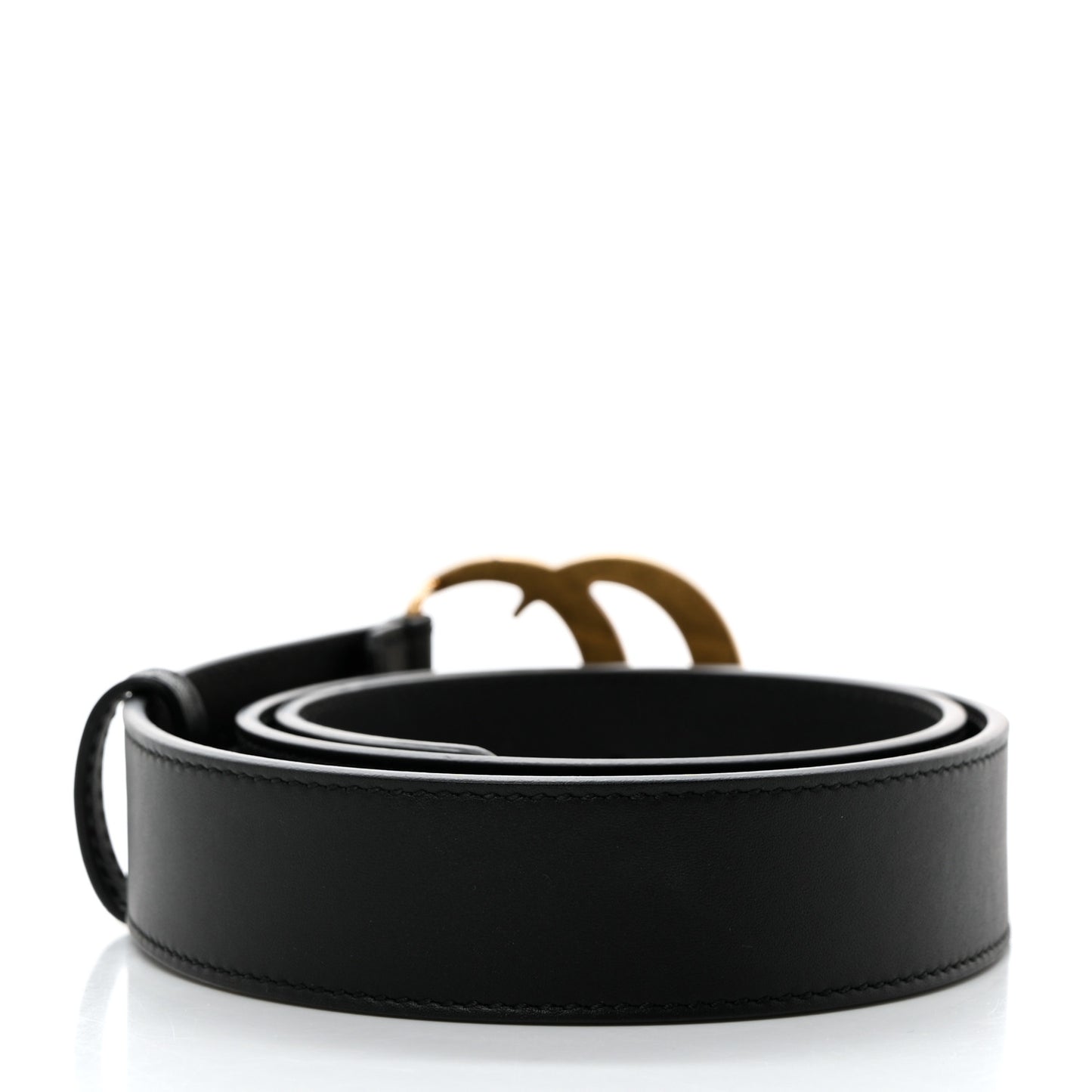 Moon Calfskin Double G 30mm Belt 75 30 Black
