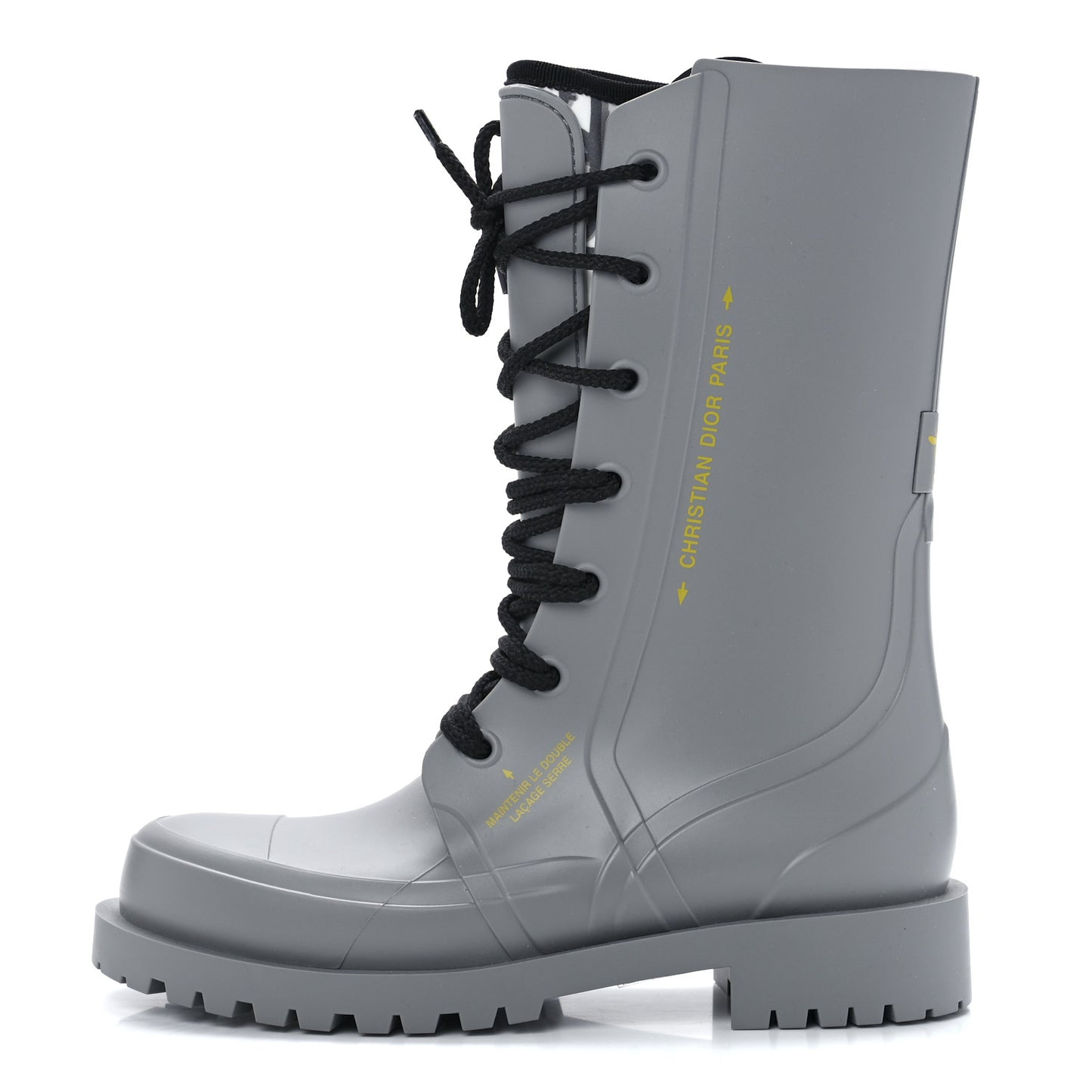 Rubber Diorcamp Low Boots 36 Grey Stone
