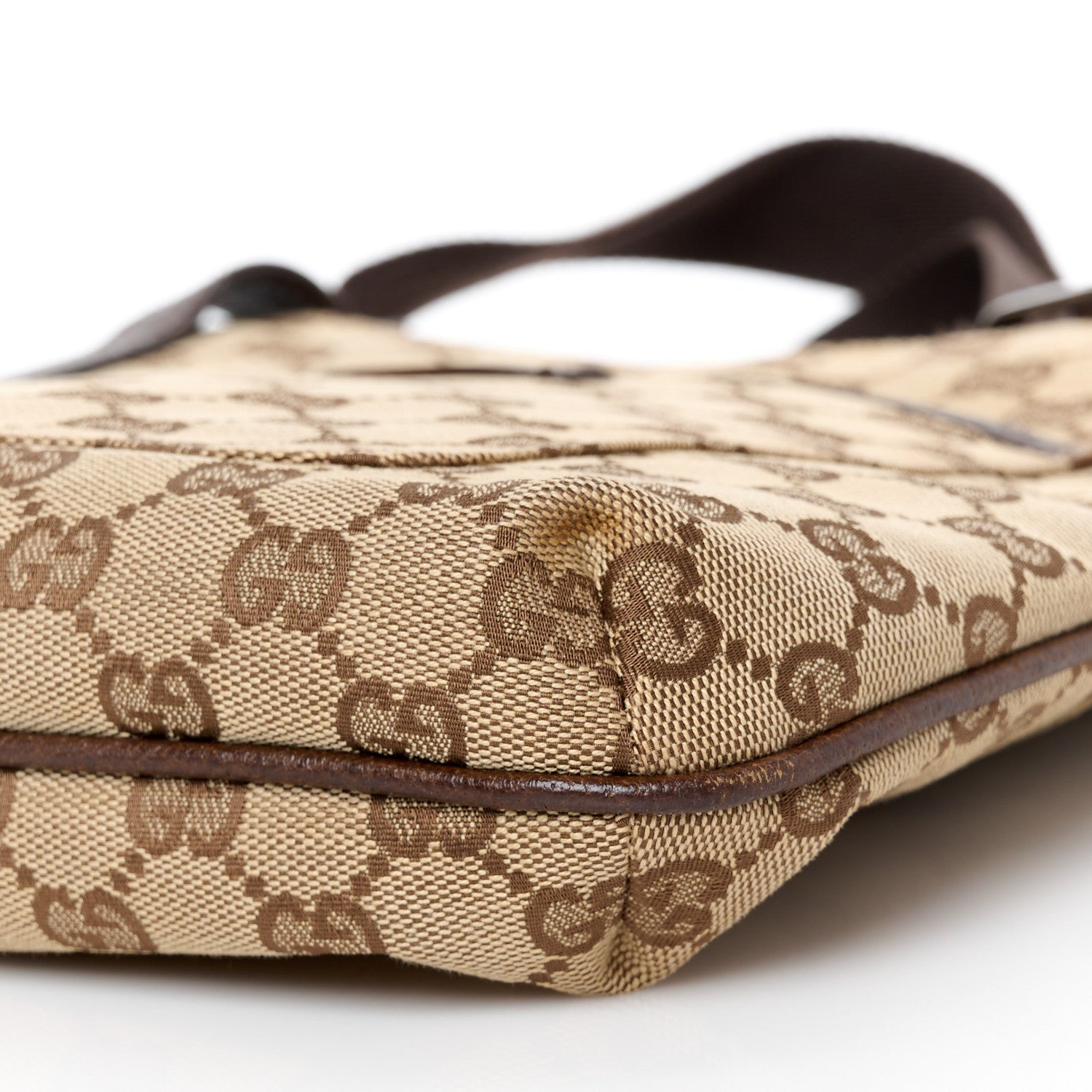Gucci Monogram Flat Messenger Bag Dark Brown 11 of 11