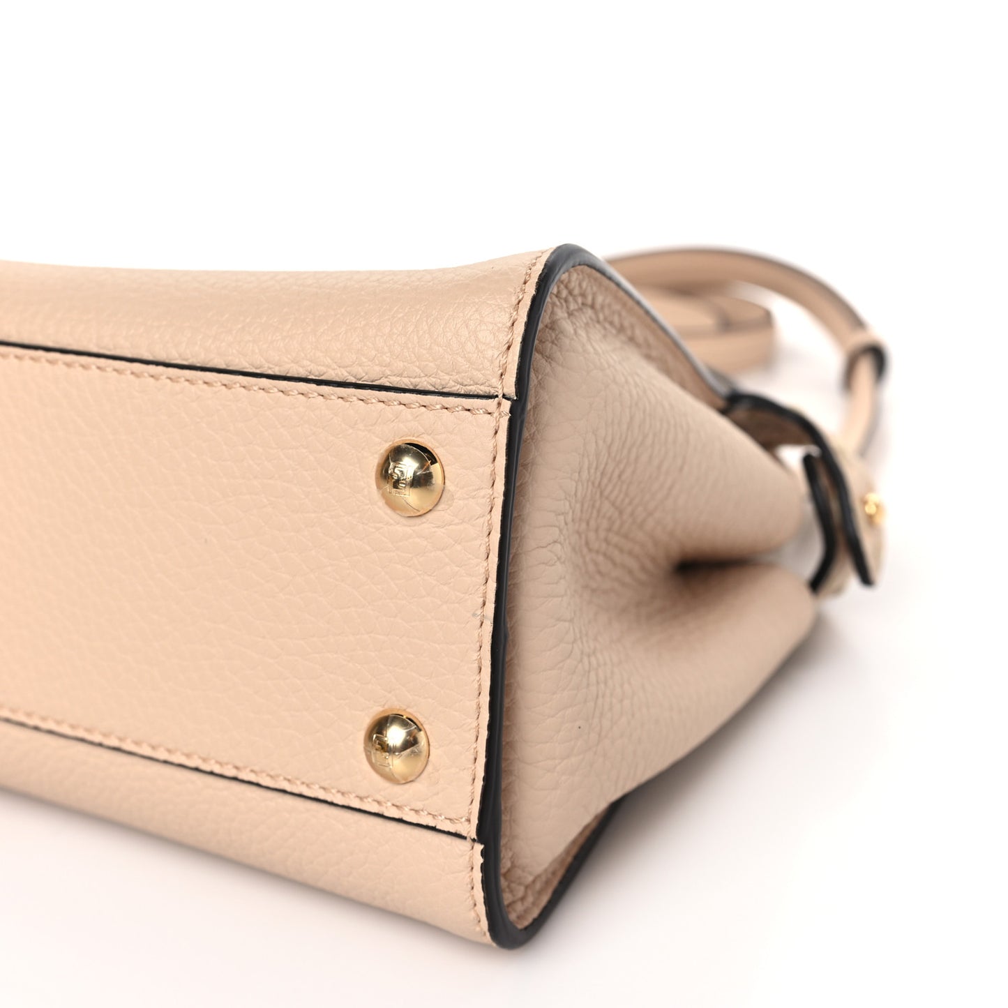 Vitello Granato Camoscio Selleria Macro Stitchings Mini Peekaboo Iconic Satchel Rosa Plaster