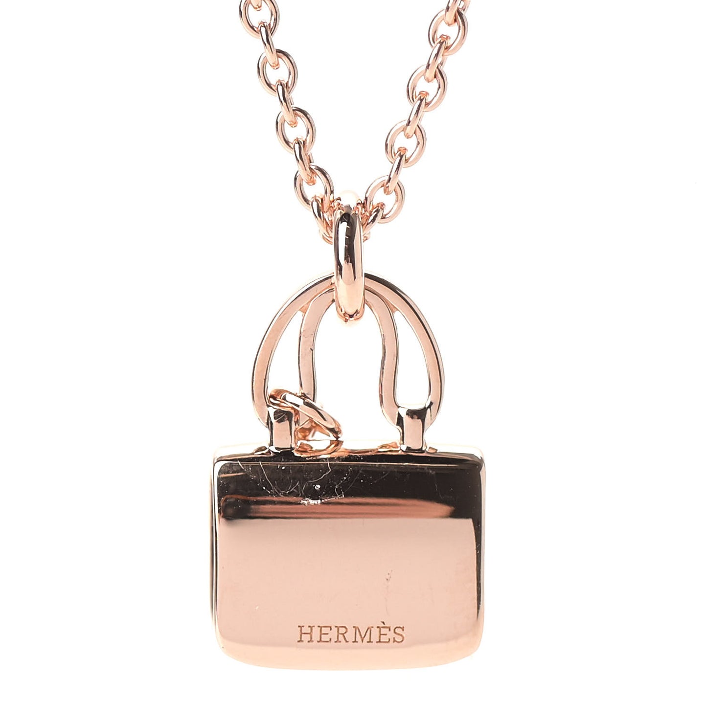 18K Rose Gold Diamond Constance Amulettes Charm Pendant Necklace