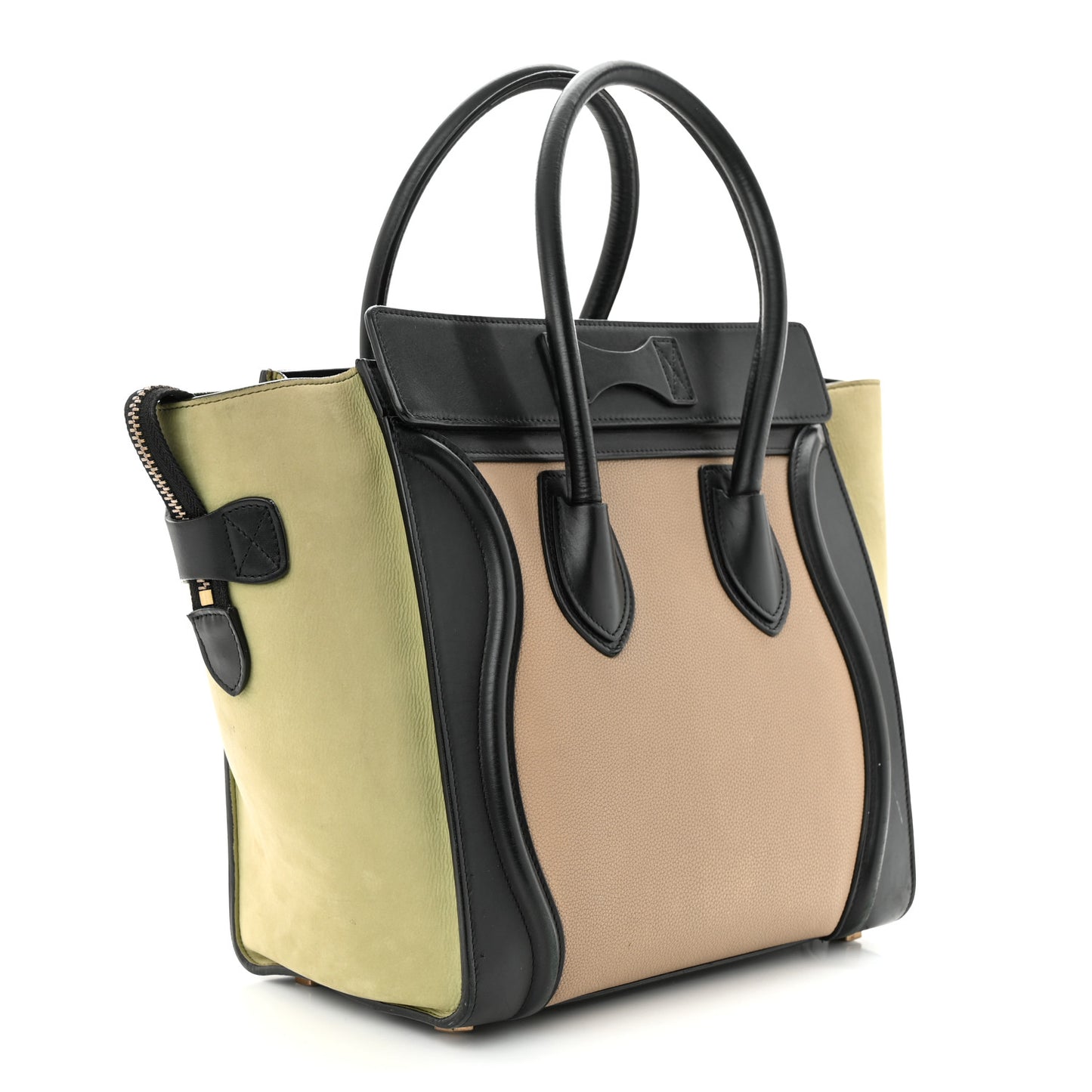 Nubuck Smooth Calfskin Micro Tri-Color Luggage