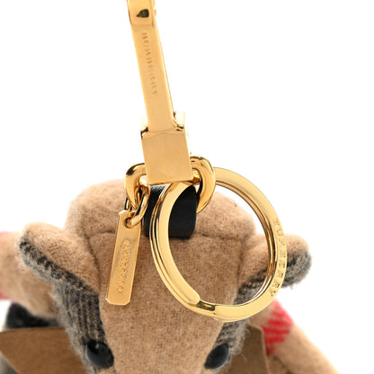 Burberry Cashmere Vintage Check Thomas Bear Bag Charm Camel 3 of 3