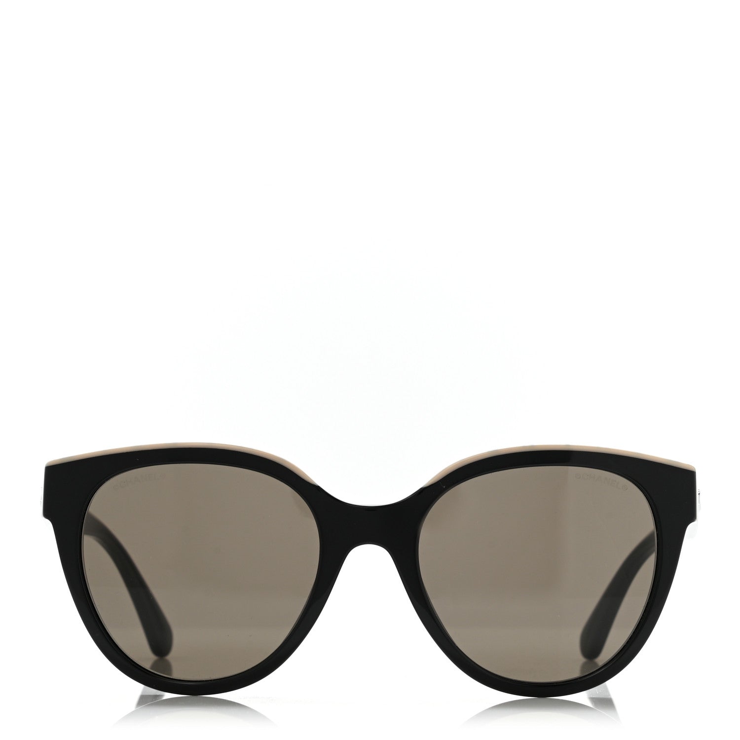 Chanel Acetate CC Butterfly Sunglasses 5414 Black Beige 2 of 8