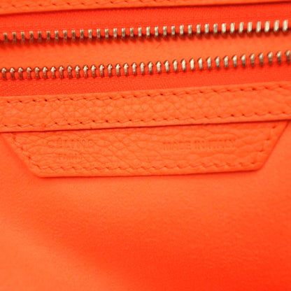 Celine Pebbled Leather Mini Luggage Bag Fluo Orange 8 of 10
