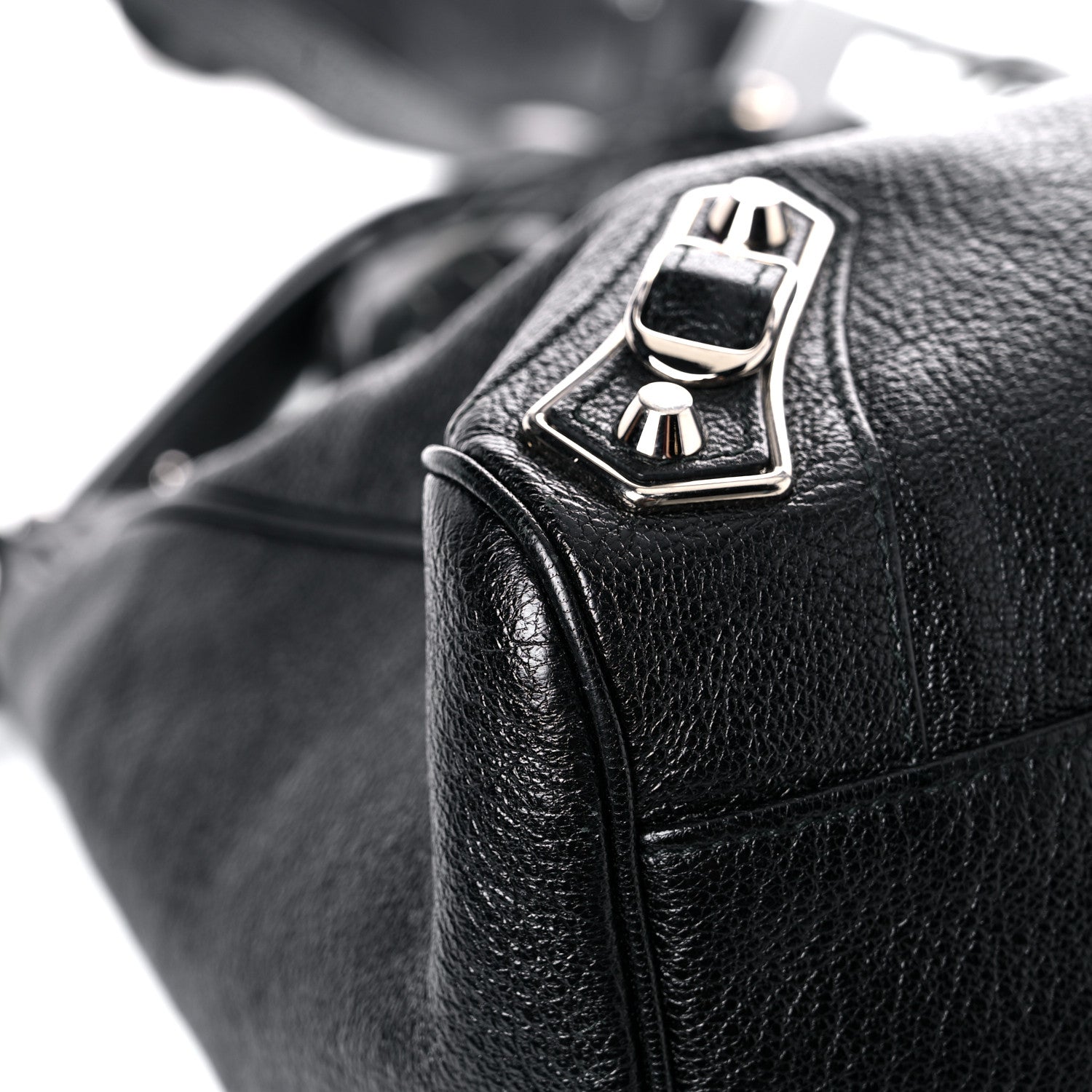 Balenciaga Chevre Silver Metallic Edge Hardware Velo Black 7 of 17
