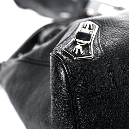 Balenciaga Chevre Silver Metallic Edge Hardware Velo Black 7 of 17