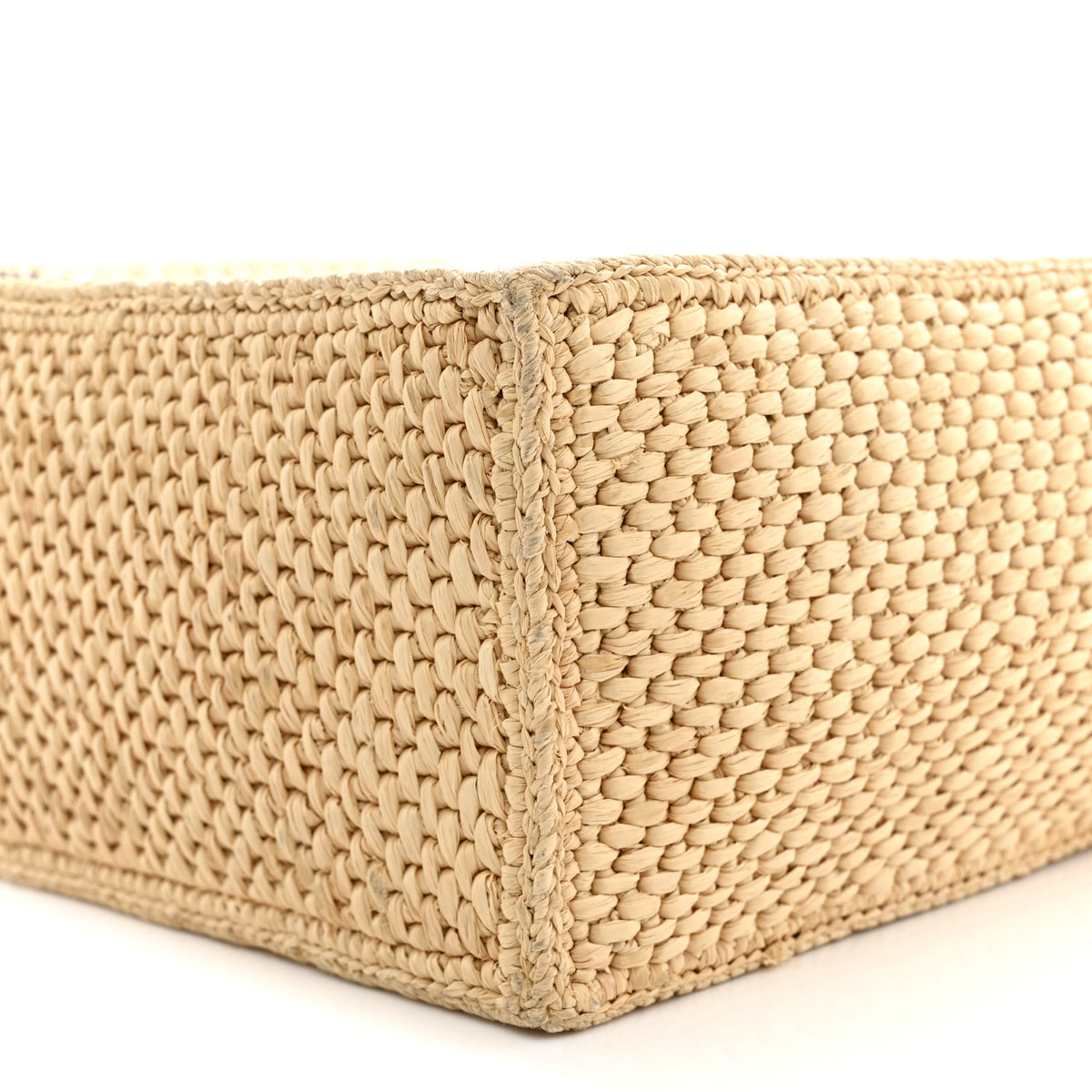 Raffia Paula's Ibiza Small Font Tote Natural Tan